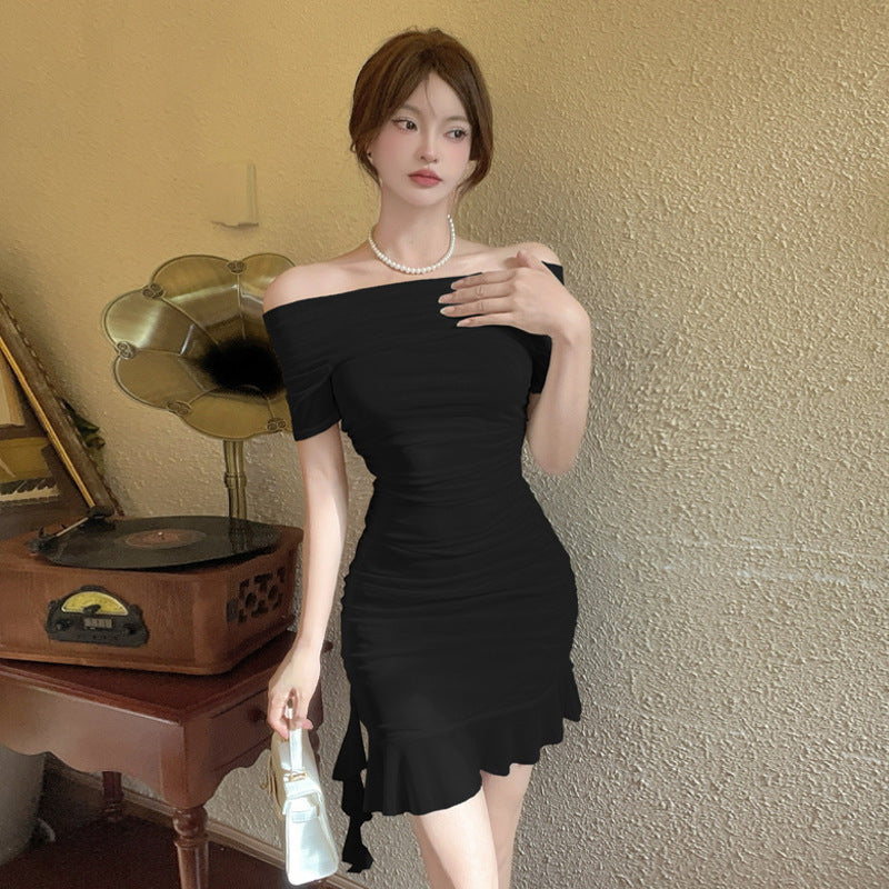 WOLFF | Mesh Off-Shoulder Bodycon Kleid