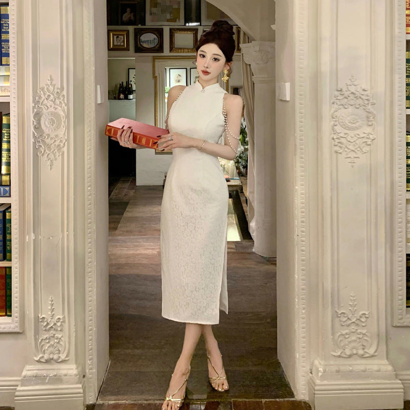 WOLFF | Cheongsam Bodycon Spitze Kette Kleid