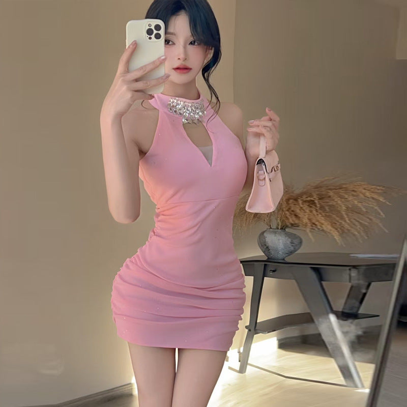 WOLFF | Rhinestone-besetztes Bodycon-Hip-Hugging-Kleid