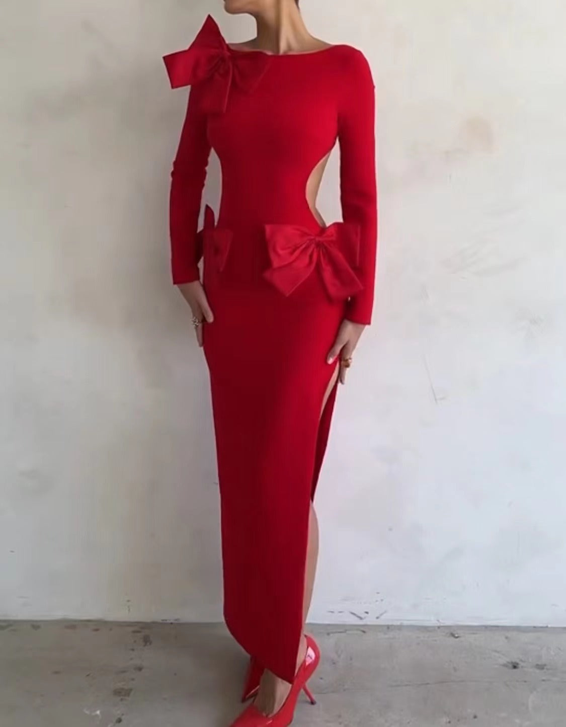 WOLFF | Elegantes einfarbiges Schleifendress