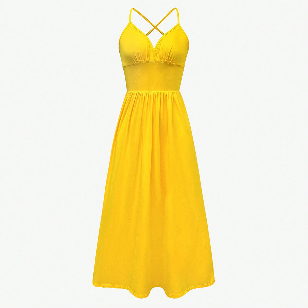 WOLFF | Einfarbiger Cami Lässiges Langkleid