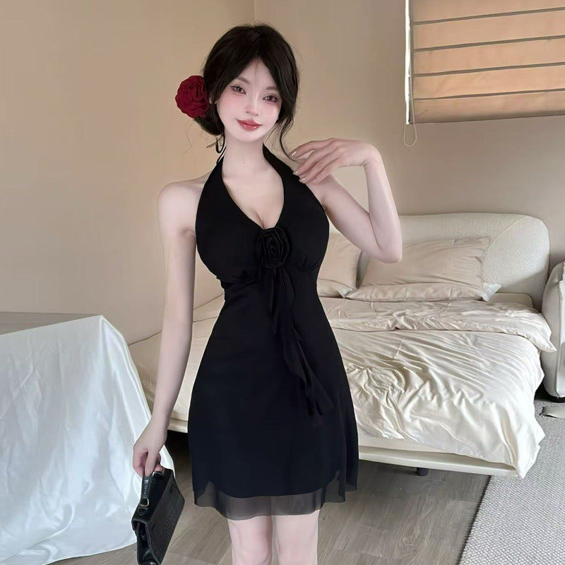 WOLFF | Halter Fransen Kurz Camisole Kleid