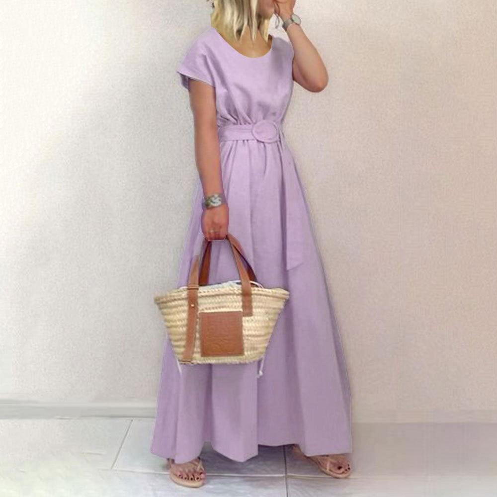 WOLFF | Gürtel-Swing-Maxi-Kleid mit Plus-Size-Option