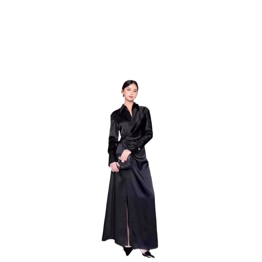 WOLFF | Einfarbiges Hemd Hohe Taille Kleid für Mode