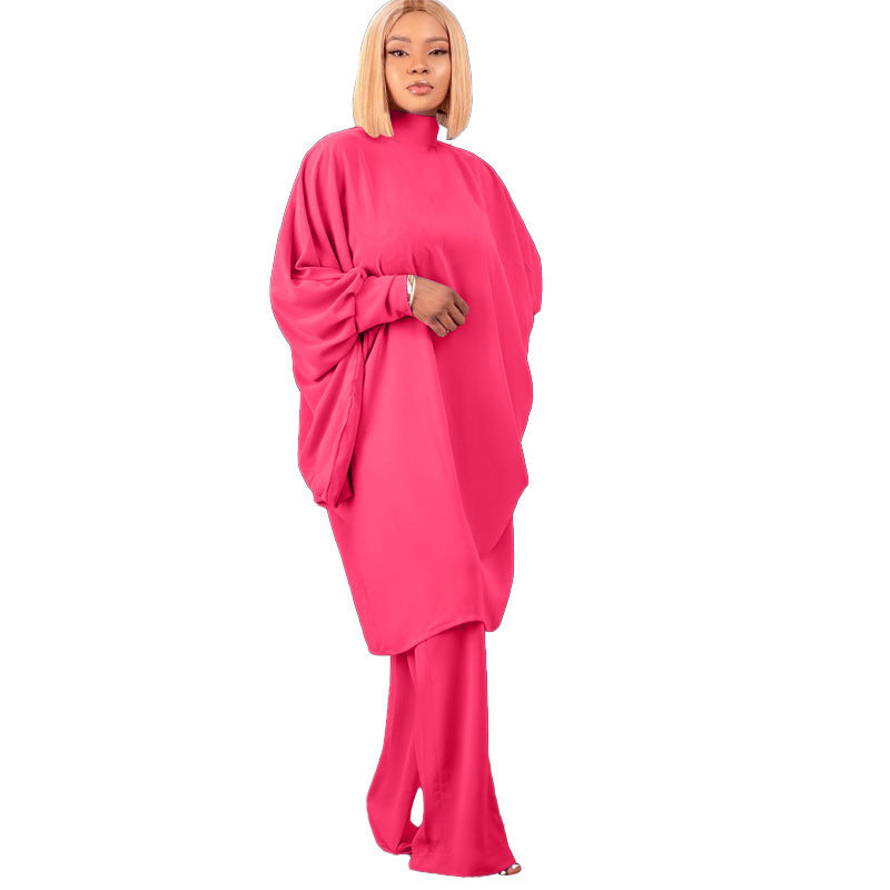 WOLFF | Fashion Schnürung Batwing Lockerer Ärmel Hosen Set