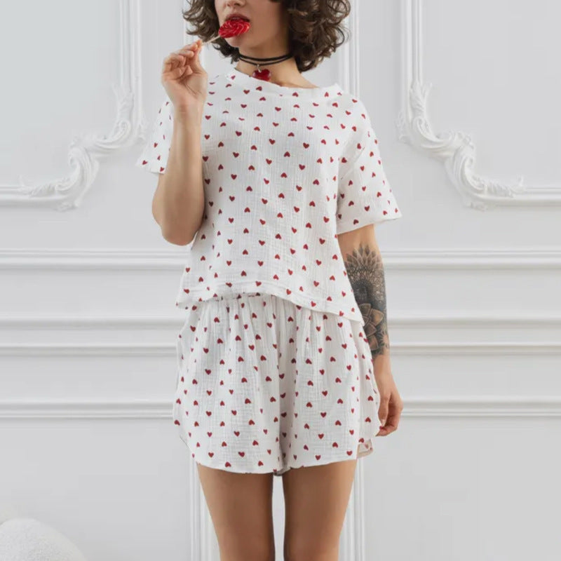 WOLFF | Bedruckte Freizeit-Hosen Homewear Set