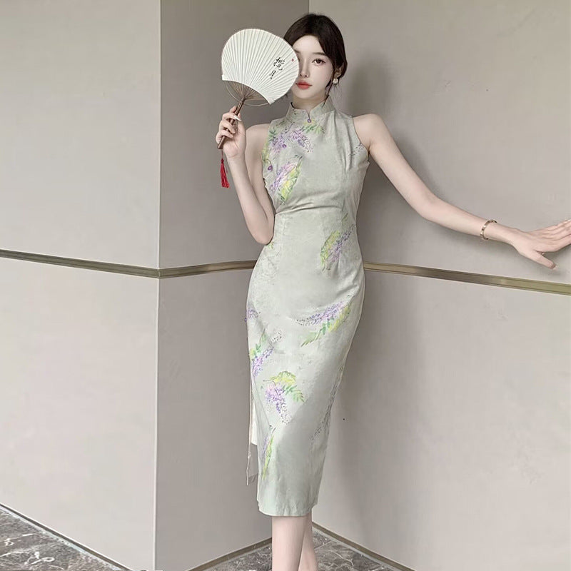 WOLFF | Vintage Bustier Taille-figuranpassende verbesserte Qipao