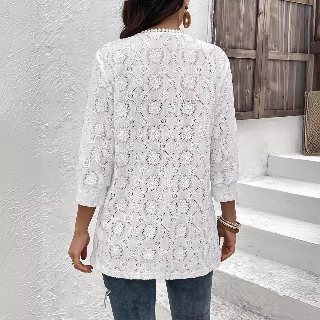 WOLFF | Spitzen Cardigan Außenmantel
