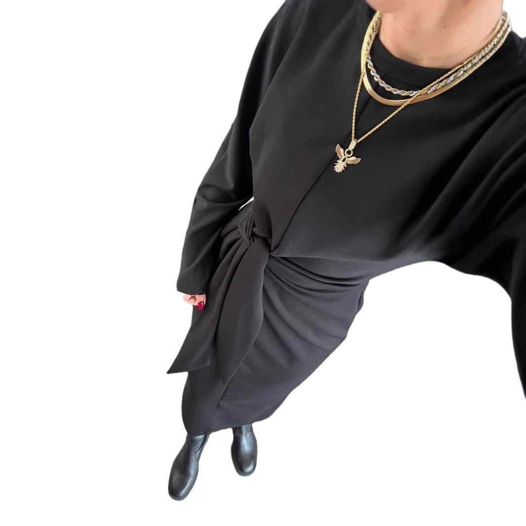 1Knitted Slim-Fit Mid-Length Dress