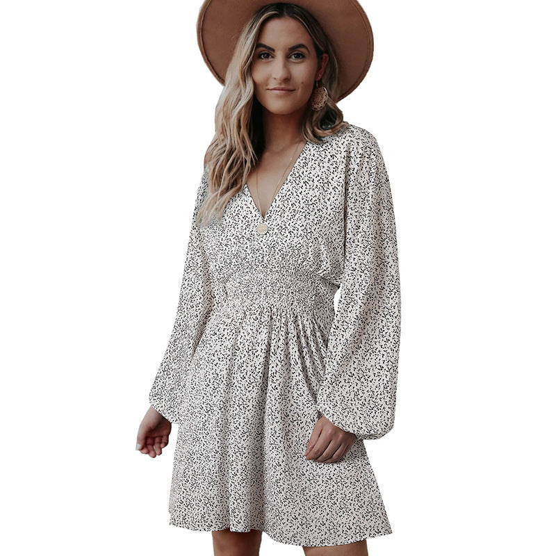 WOLFF | Pullover V-Ausschnitt Langarm Faltenbund Schlank Rock Kleid