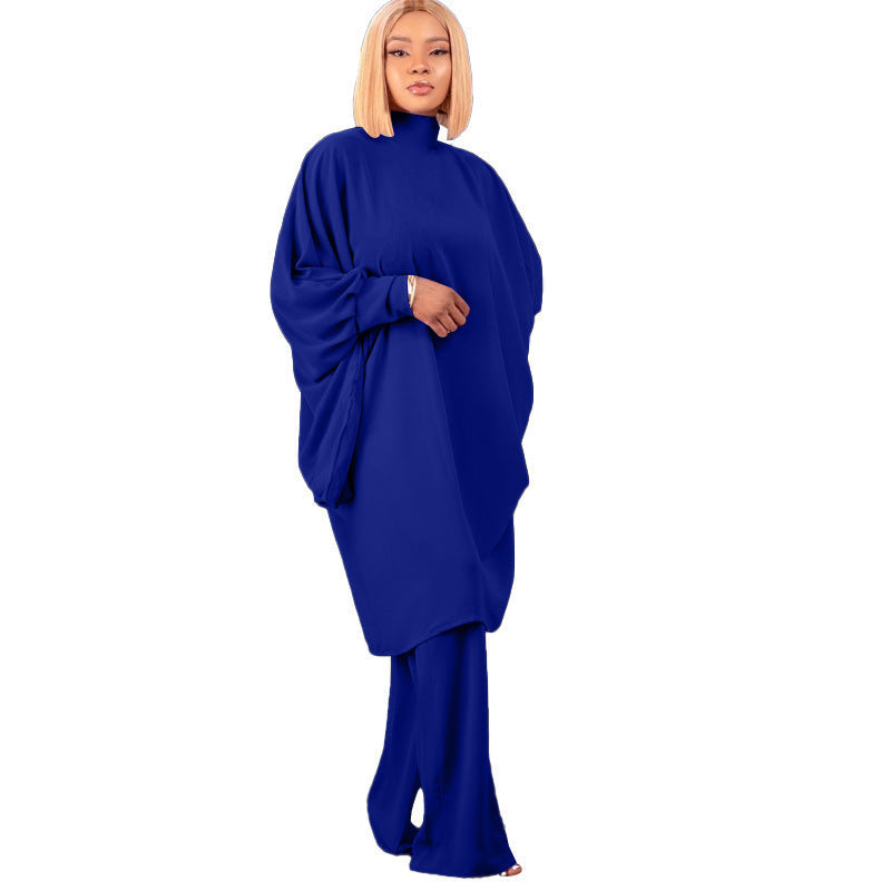 WOLFF | Fashion Schnürung Batwing Lockerer Ärmel Hosen Set