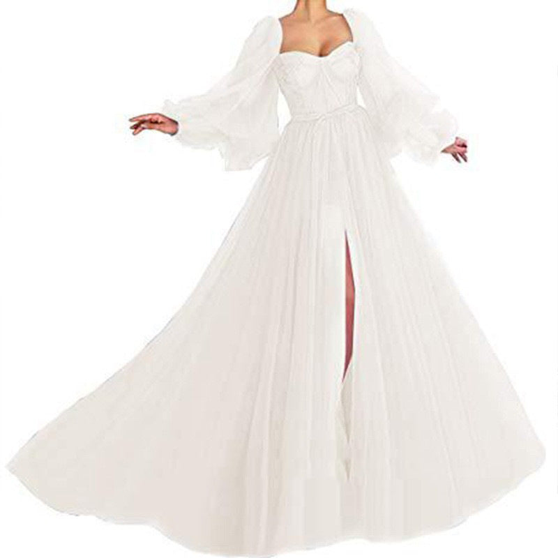 WOLFF | Mesh Split große Rock Hochzeitsabendkleid