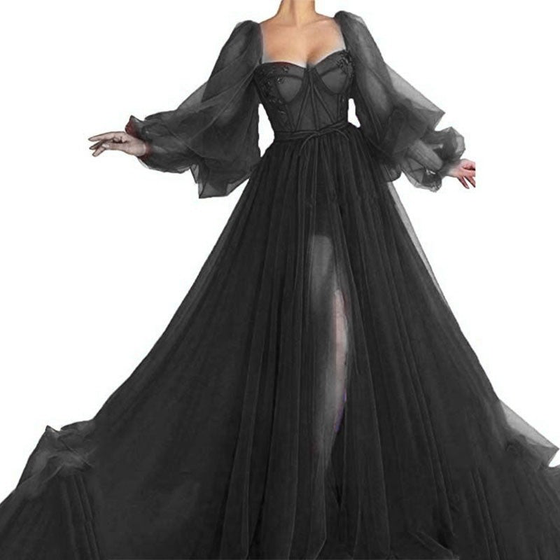 WOLFF | Mesh Split große Rock Hochzeitsabendkleid