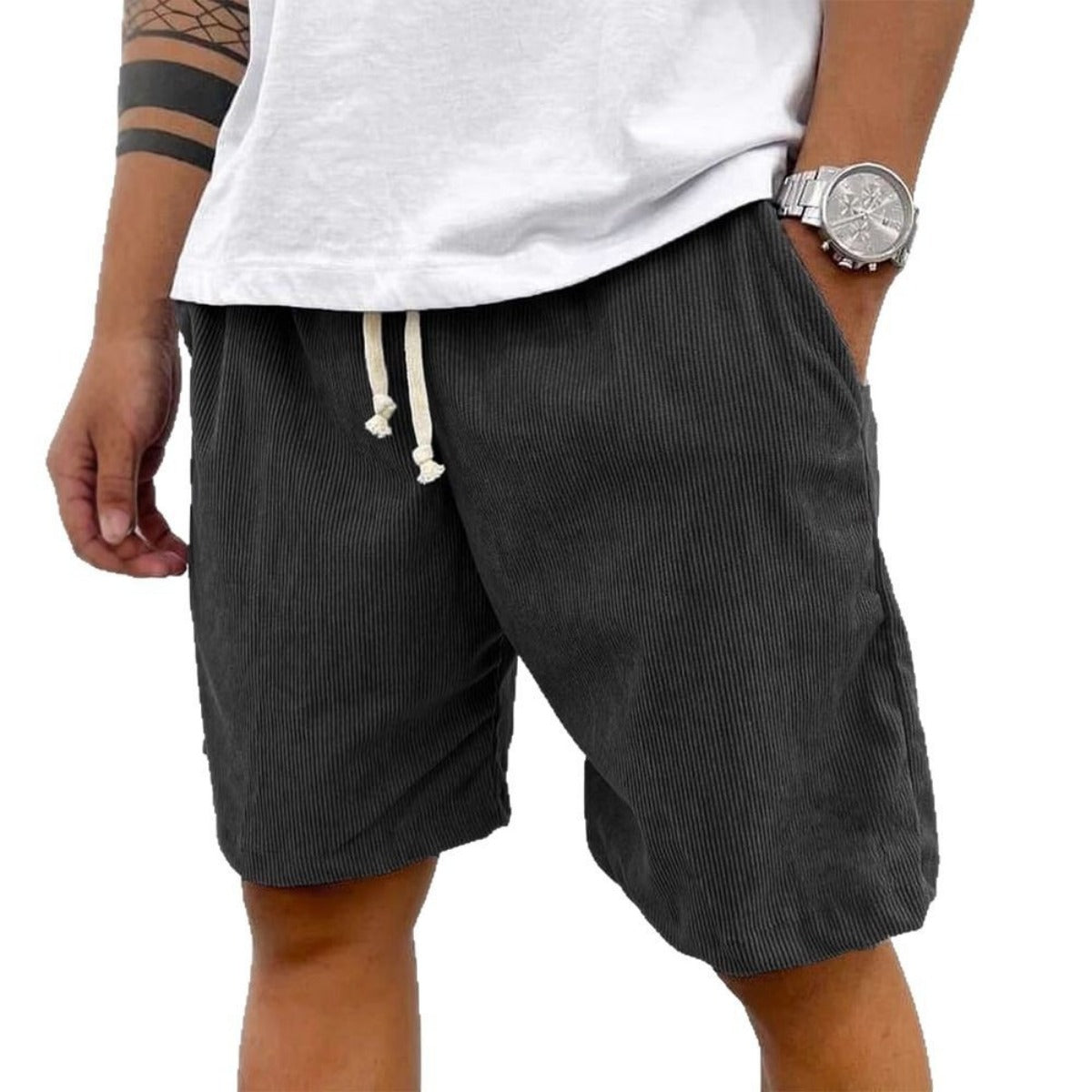 Mode | Herren Casual Kordelzug Cord Shorts