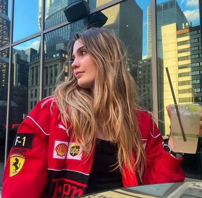 Vintage Ferrari Racer Jacke im sportlichen Unisex-Stil