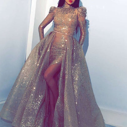 WOLFF | Hochgeschnittenes Sexy Maxi Abendkleid