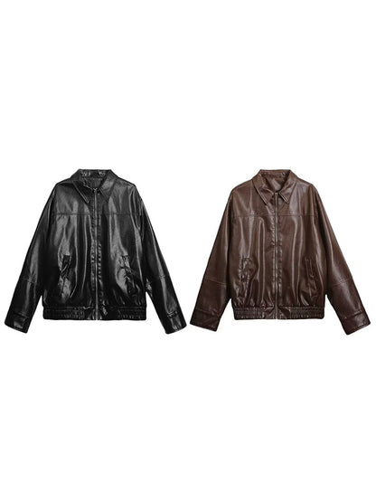 Women's leather jackets new vintage high street jackets