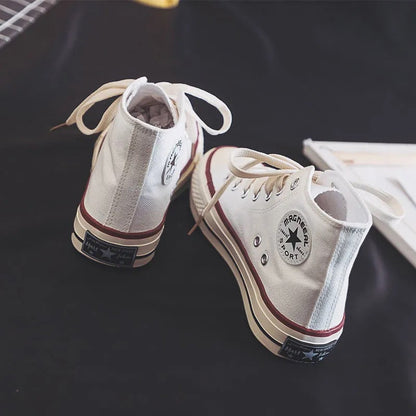 Damen Hochformat Sneakers aus leichtem und atmungsaktivem Canvas mit klassischem Design -Mode