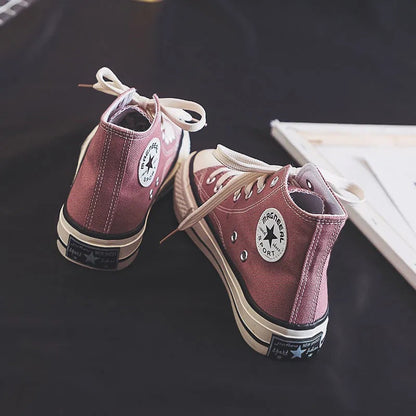 Damen Hochformat Sneakers aus leichtem und atmungsaktivem Canvas mit klassischem Design -Mode