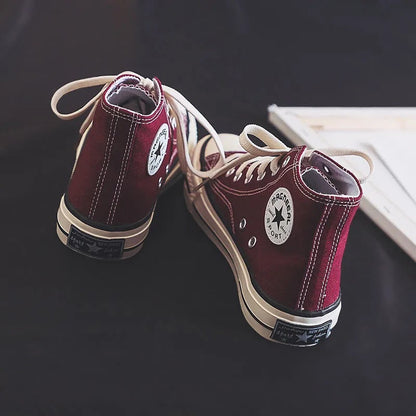 Damen Hochformat Sneakers aus leichtem und atmungsaktivem Canvas mit klassischem Design -Mode