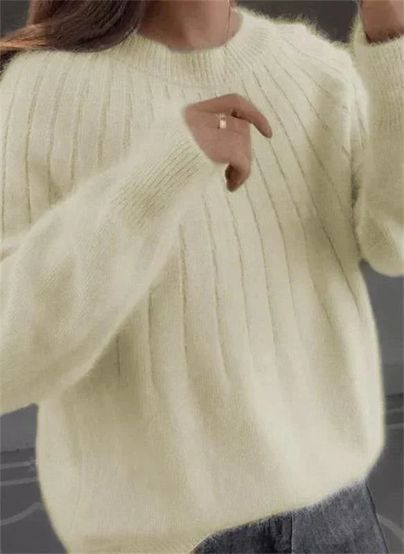 Fluffige gestrickter Pullover