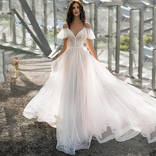 WOLFF | Plus Size Spitze Blumen Maxi Kleid