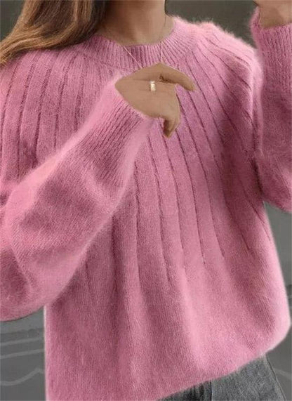 Fluffige gestrickter Pullover