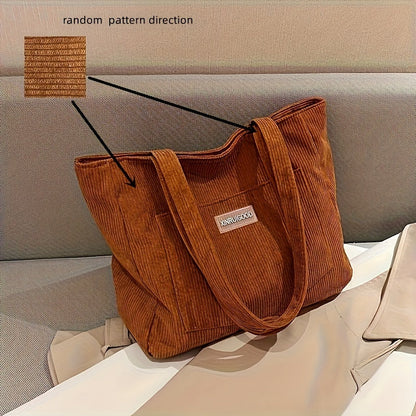 Elegante Damen-Tasche aus hochwertigem Cordstoff | Vegan Leather