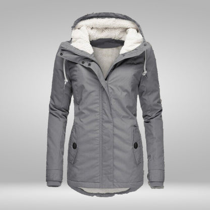 WW | Beliebter Neuer Plissierter Baumwollmantel mit Kapuze