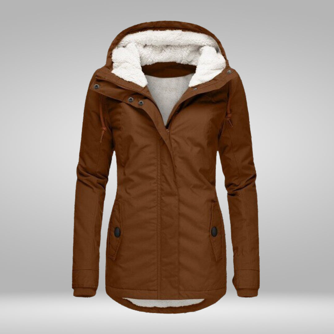 WW | Beliebter Neuer Plissierter Baumwollmantel mit Kapuze