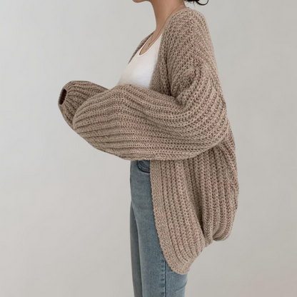 Heidi-Mode | Bequeme Langärmelige Strickjacke Für Frauen
