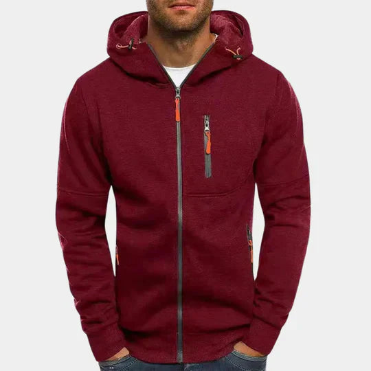 Heidi-Mode | Herren Sweatshirt mit Kapuze Und Reißverschluss