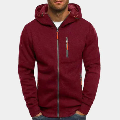 Heidi-Mode | Herren Sweatshirt mit Kapuze Und Reißverschluss