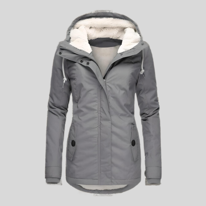 Wasserdichte und warme Winterjacke mit Kapuze für Damen