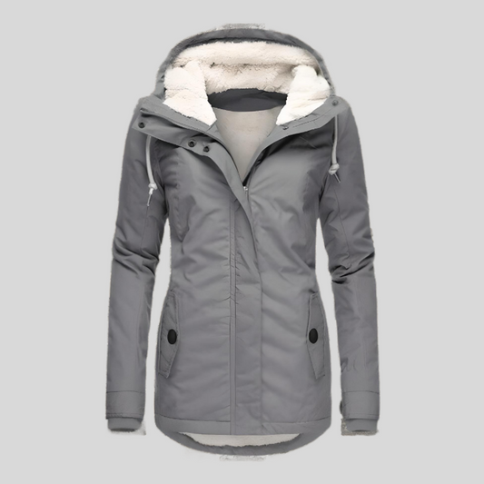 Wasserdichte und warme Winterjacke mit Kapuze für Damen