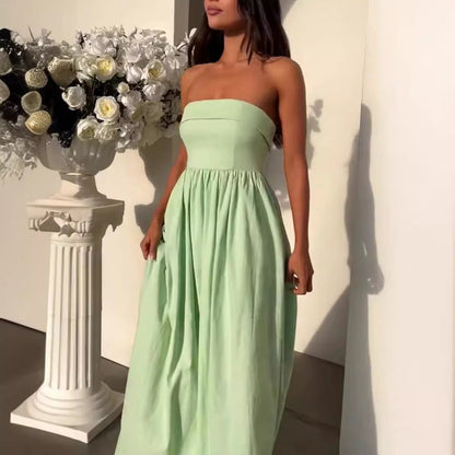 WOLFF | Faltenstrap Big Hem Kleid