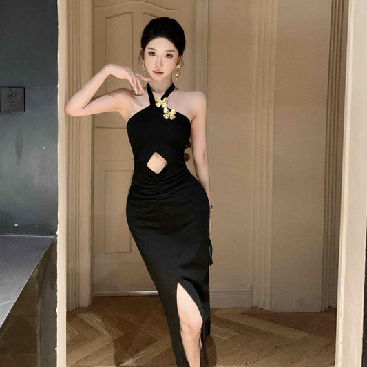 WOLFF | Elegantes Halter-Spicy-Spaltkleid