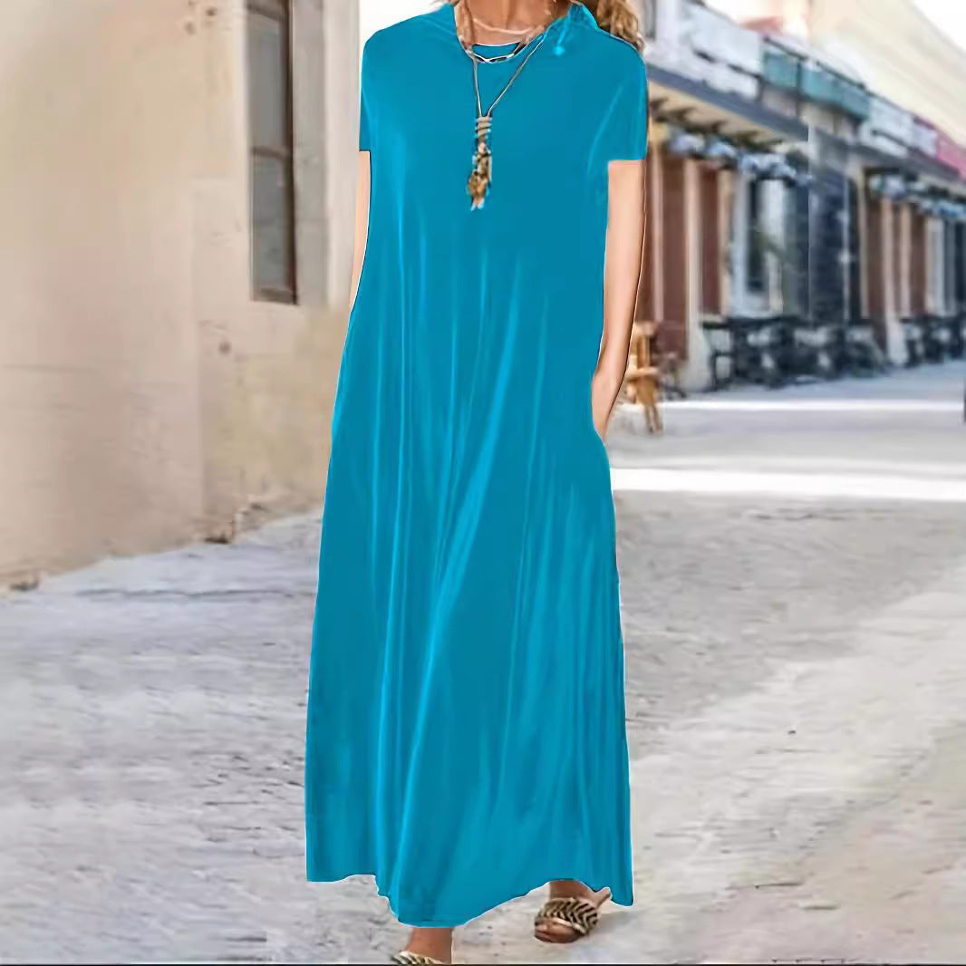 WOLFF | Slimming Temperament Rundhalslanges Kleid