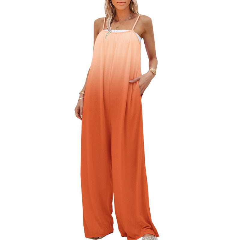 1Plus Size Casual Loose High Waist Jumpsuit