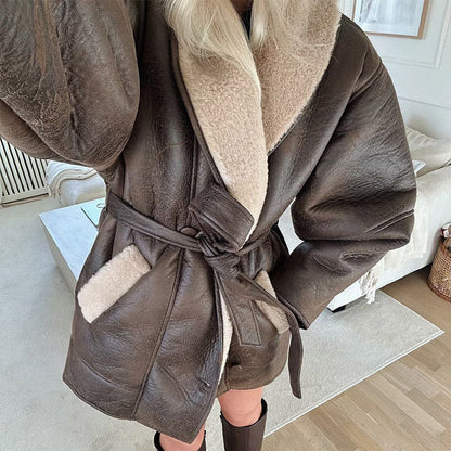 Damen Lässige jacke mit weichem Futter und praktischen Taschen Heidi-Mode