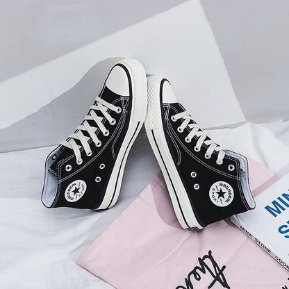 Damen Hochformat Sneakers aus leichtem und atmungsaktivem Canvas mit klassischem Design -Mode