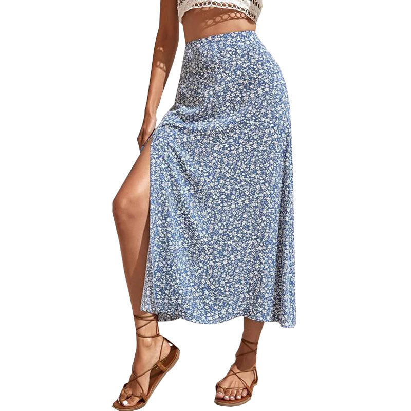 1Slit A-Line Bodycon Mid-Rise Long Skirt