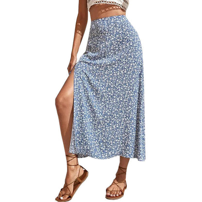 1Slit A-Line Bodycon Mid-Rise Long Skirt