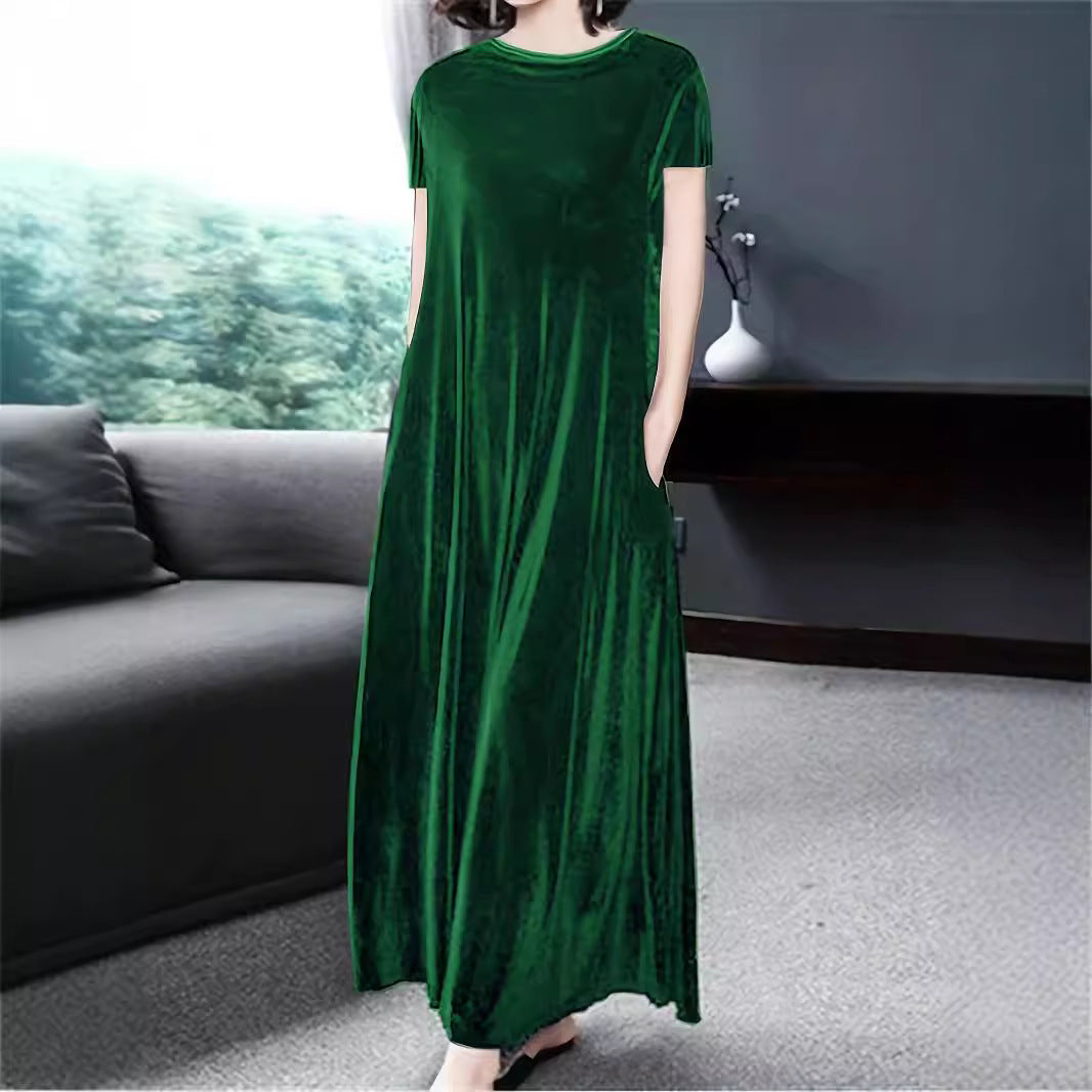 WOLFF | Slimming Temperament Rundhalslanges Kleid