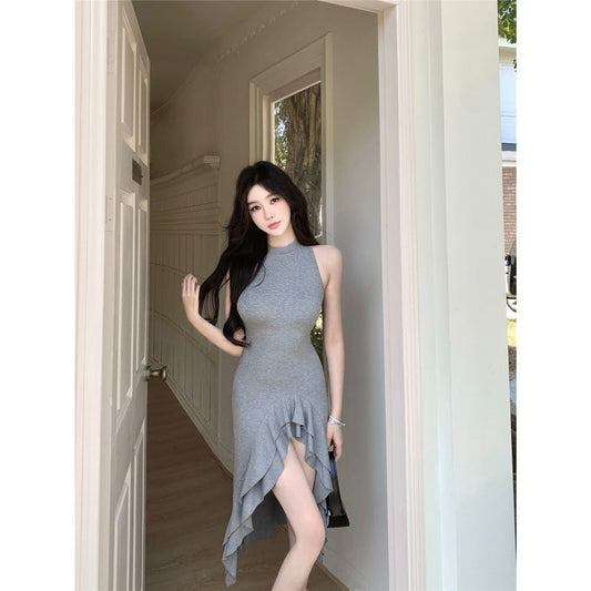 WOLFF | Rüschenscheel Fitted Taille Kleid