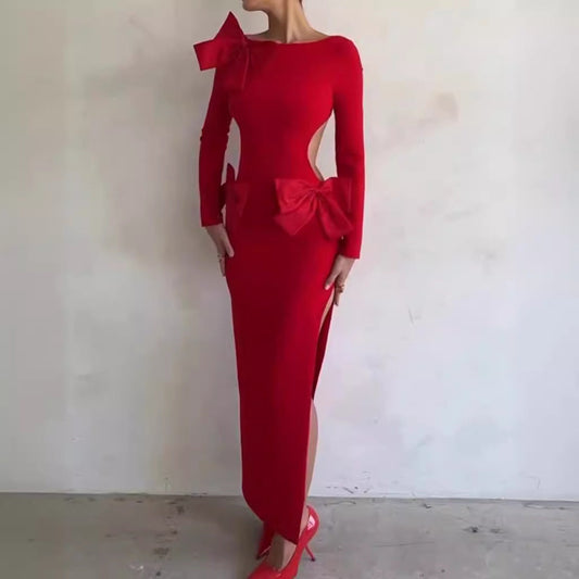WOLFF | Elegantes einfarbiges Schleifendress