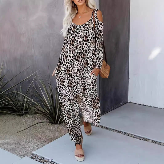 WOLFF | Schulterfreier weitbeiniger Jumpsuit