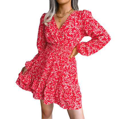 WOLFF | Träger Floral Chiffon Sommerkleid