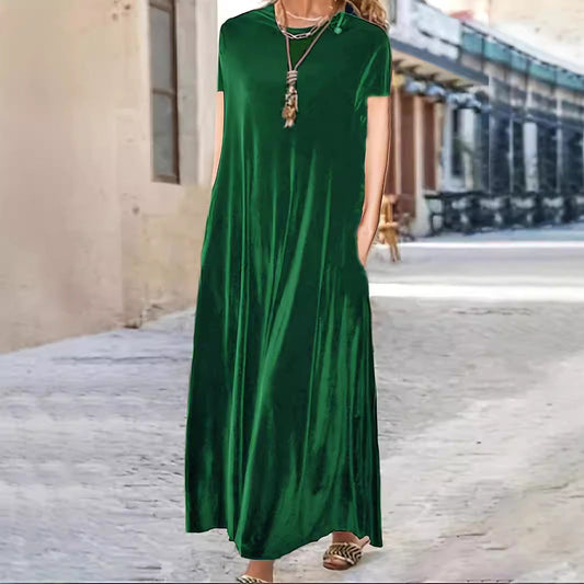 WOLFF | Slimming Temperament Rundhalslanges Kleid