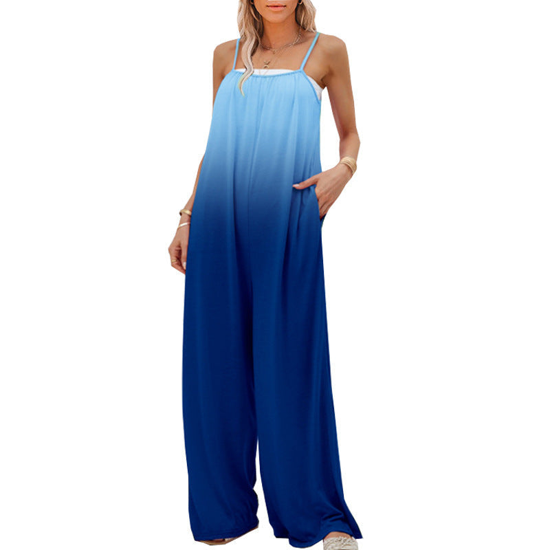 1Plus Size Casual Loose High Waist Jumpsuit
